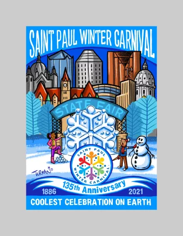 2021 Winter Carnival Skyline Button