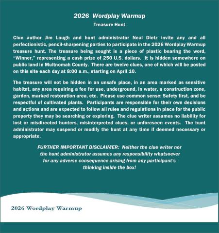 2026 Wordplay Warmup Hunt
