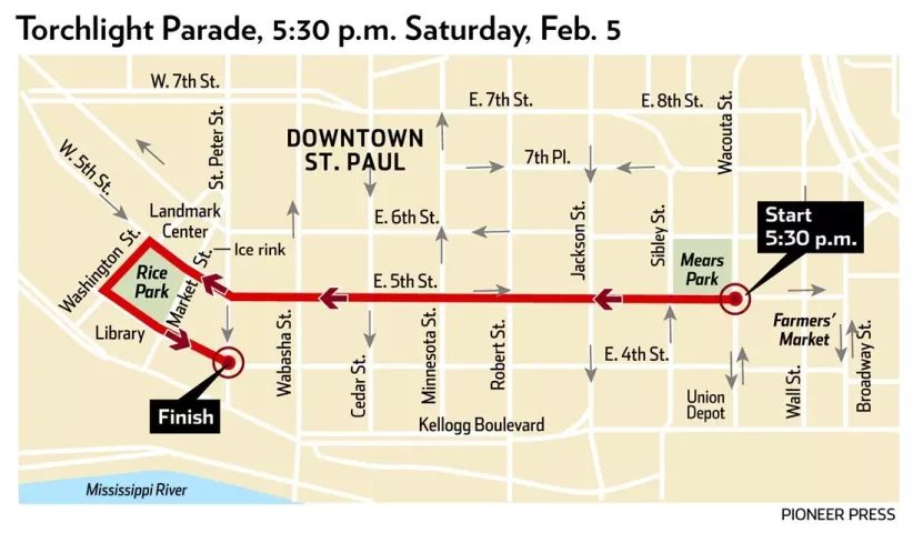 2022 Torchlight Parade Map