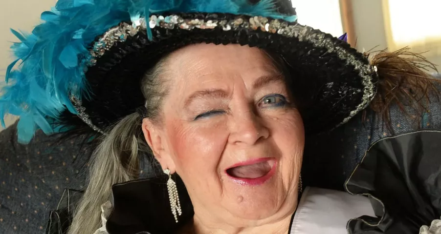 Carol Carney was the St. Paul Winter Carnival’s first Klondike Kate in 1971. Here she is 50 years later, photographed Jan. 20, 2021, at her home in Lindstrom. (Scott Takushi / Pioneer Press)