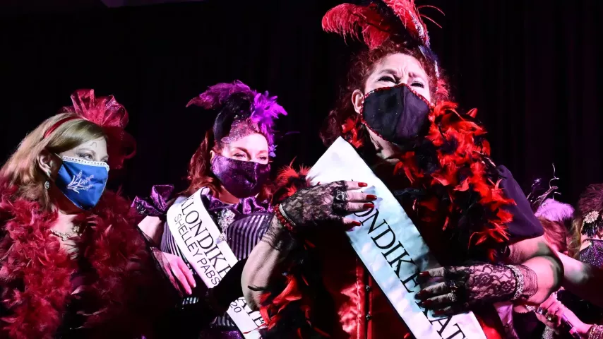 Tina Hacker from Plymouth is the 2022 Klondike Kate. She was chosen during the annual competition at the DoubleTree by Hilton in St. Paul on Wednesday, Jan. 12, 2022. (John Autey / Pioneer Press)
