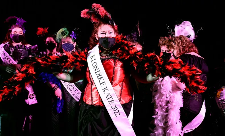 Tina Hacker from Plymouth is the 2022 Klondike Kate. She was chosen during the annual competition at the DoubleTree by Hilton in St. Paul on Wednesday, Jan. 12, 2022. (John Autey / Pioneer Press)
