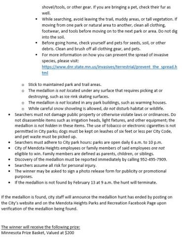 2024 Mendota Heights Winter Fun Fest Rules