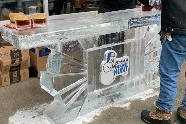 The 2022 Pioneer Press ice bar at Bad Weather Brewing (Jessica Fleming / Pioneer Press)